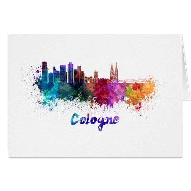 Colonie skyline in watercolor (Devant horizontal)