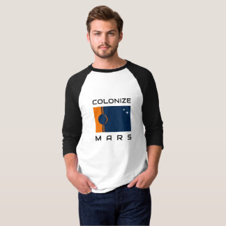 Coloniser Mars T-shirt avec drapeau martien