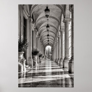Colonnade arquée élégante - Art mural de corridor