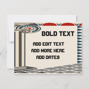 Colonne grecque, Texte gras,