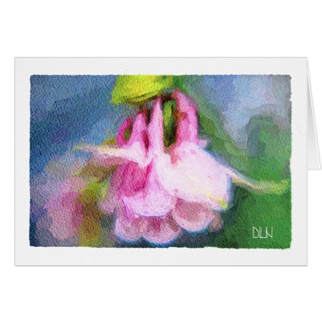 Colonne rose/Floral/Aquarelle (Devant Horizontal)