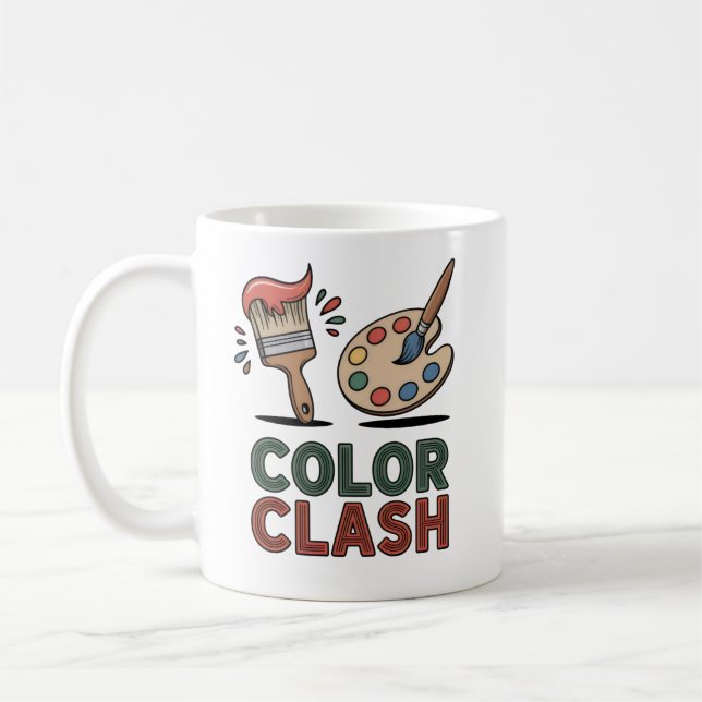 Color Clash Artist Mug – Funny Gift for Painters  (Gauche)