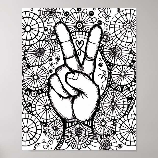 Color it Peace Print, Value Poster Paper (Matte) (Devant)
