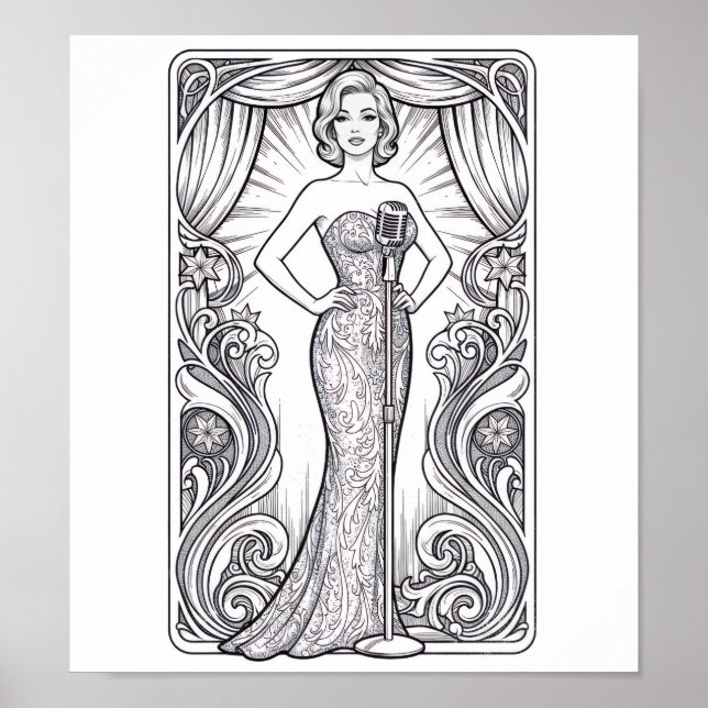 COLOR IT YOURSELF! Adult Coloring Book Poster (Devant)