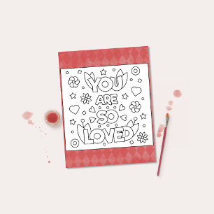 Color Me You Are So Love Inspire Activity Cartes