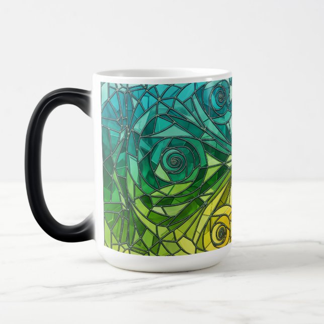 Color morphing modern mosaic design mug (Gauche)