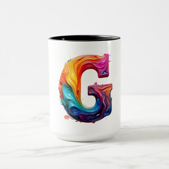 Color Splash Letter G Mug (Centre)