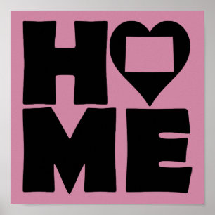 Colorado Accueil Coeur État affiche