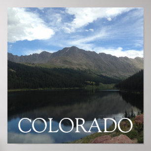 Colorado Belle Montagnes & Lac 12"x12" Poster