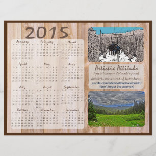 Colorado calendrier annuel zazzle promo 2015