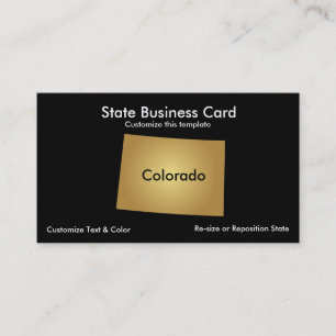 Colorado Carte de visite d'État Or métallique