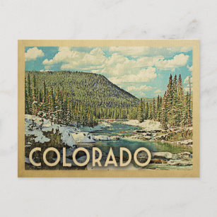 Colorado Carte Postale Vintage neige hiver Nature