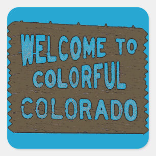 Colorado coloré signe de bienvenue autocollants bl