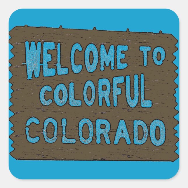 Colorado coloré signe de bienvenue autocollants bl (Devant)