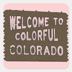 Colorado coloré signe de bienvenue autocollants r