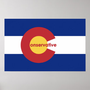 Colorado Conservative Flag Poster