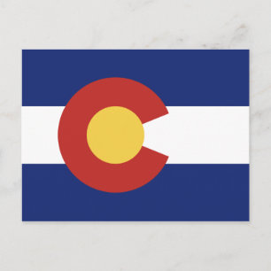 Colorado drapeau de l'état carte postale personnal