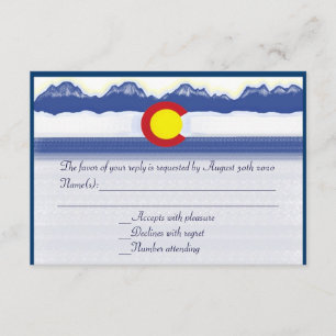 Colorado drapeau de montagne carte RSVP personnali