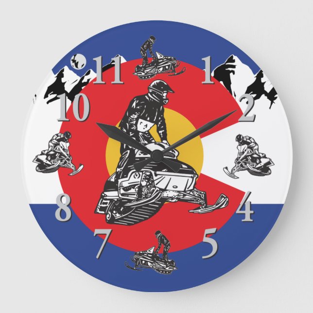 Colorado Drapeau et horloge de motoneige (Recto)