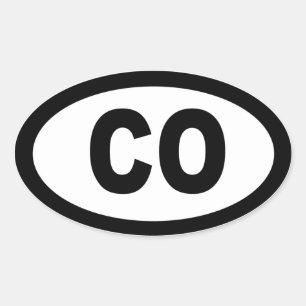 Colorado - feuille de 4 autocollants ovale