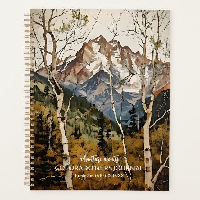 Colorado Fourteener Mountain Art CO 14ers Journal (Devant)