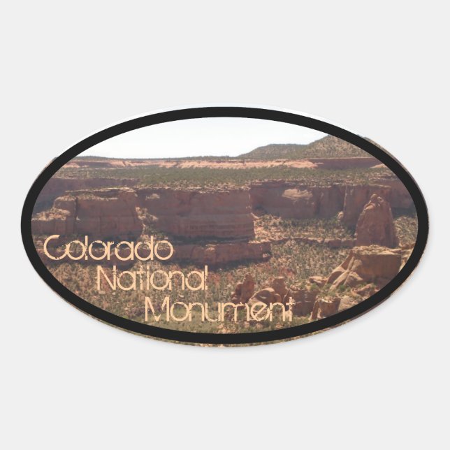 Colorado Monument National sticker ovale pittoresq (Devant)