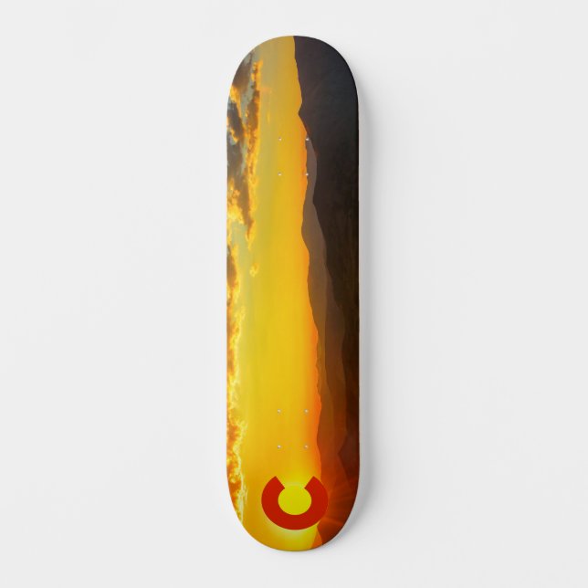 Colorado Mountain Sunset II Skateboard Deck (Recto)