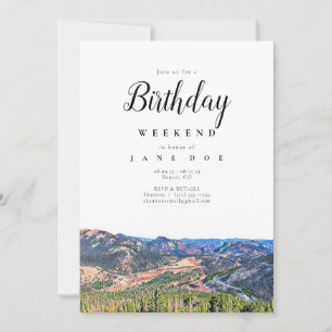 Colorado Mountains Birthday Weekend Invitation