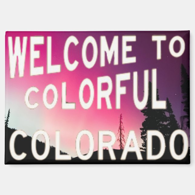 Colorado Northern Lights Bells Magnet (Recto)