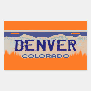 Colorado orange plaque d'immatriculation stickers