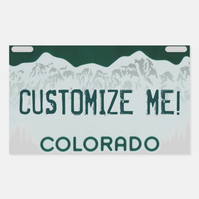 Colorado personnalisable stickers plaque d'immatri (Devant)