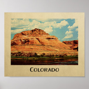 Colorado Poster Vintage voyage Art Colorado River