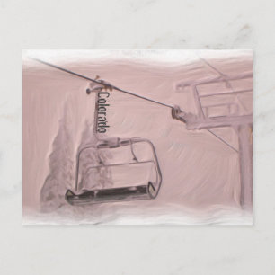 Colorado ski levage neige scène carte postale
