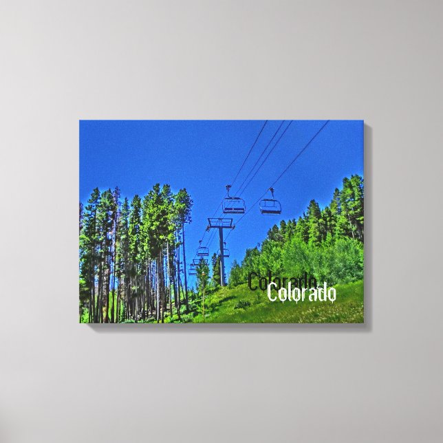 Colorado ski lifts toile wrap (Recto)