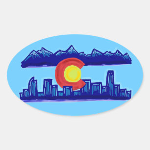 Colorado skyline stickers