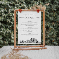 Colorado Springs Skyline Mariage Dinner Menu 5x7