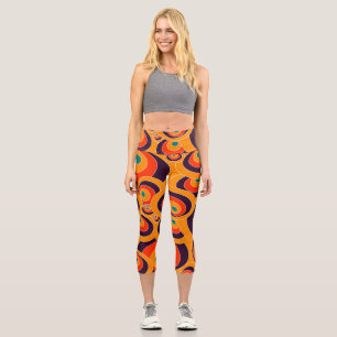Coloration Abstraite Ovales Capri Leggings - Moder