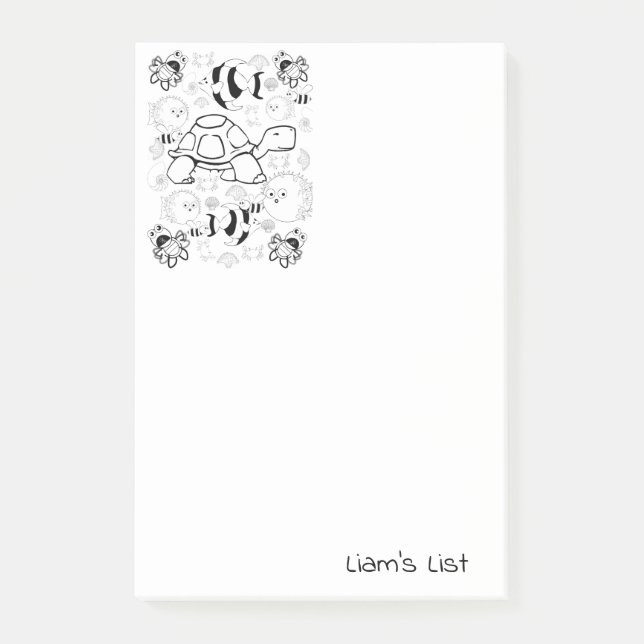 Coloration de tortues avec des Post-it (Devant)