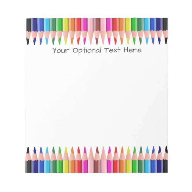 Coloration des crayons bloc-notes personnalisé (Devant)