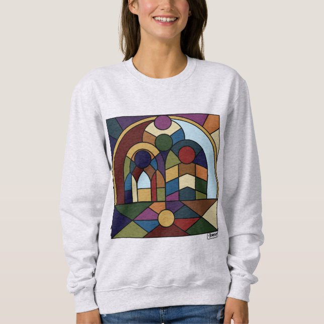 Colorblock Mural Crewneck Sweatshirt (Devant)