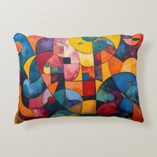 Colorcube 3 Cubisme coloré Accent Coussin