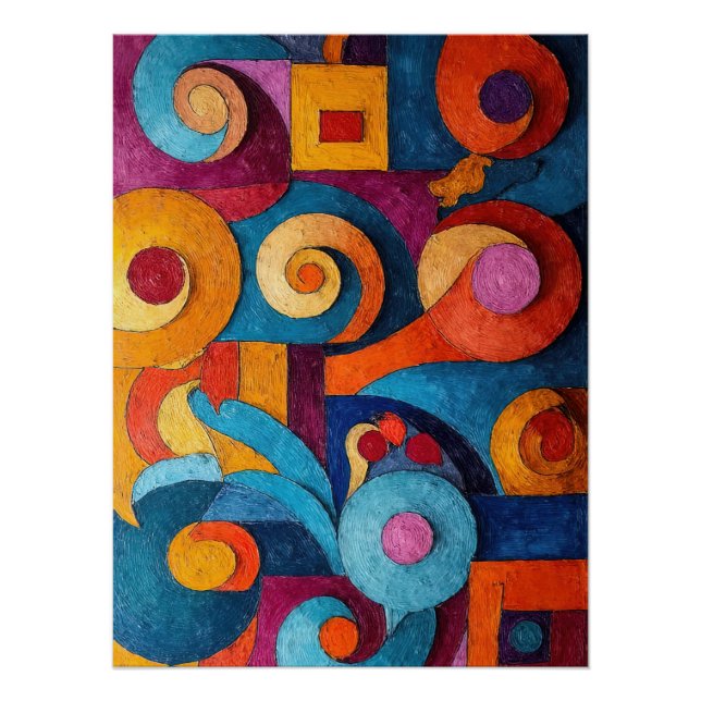 Colorcube 4 Poster de cuisine colorée (Devant)