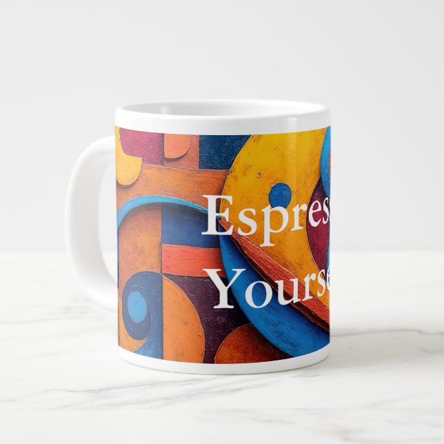 Colorcube 5 Cubisme coloré Spécialité Mug (Devant gauche)