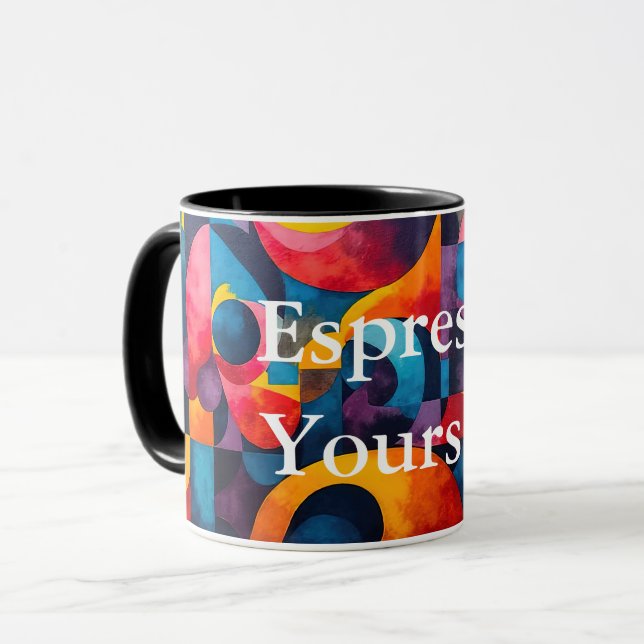 Colorcube 6 Cubisme coloré Combo Mug (Devant gauche)