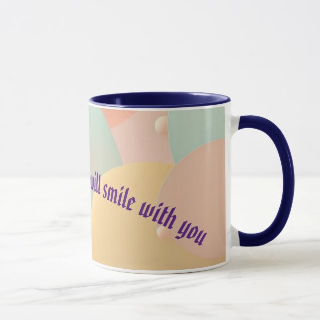 Coloré Abstrait élégant Mug personnalisé (Droite)