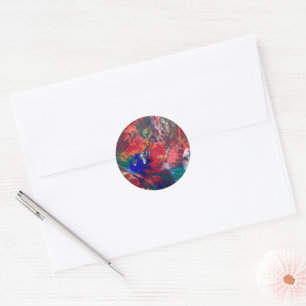 Coloré Abstrait Hippie Rainbow Sticker Étiquettes