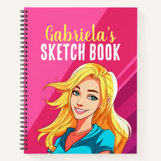 Coloré Ado personnalisé livre de croquis fille