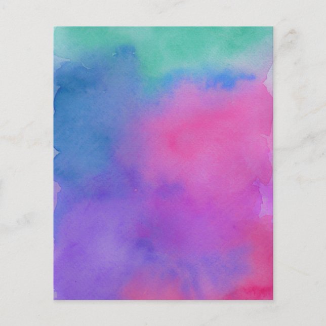 Coloré Aquarelle Motif artisanal papier à gratter (Devant)