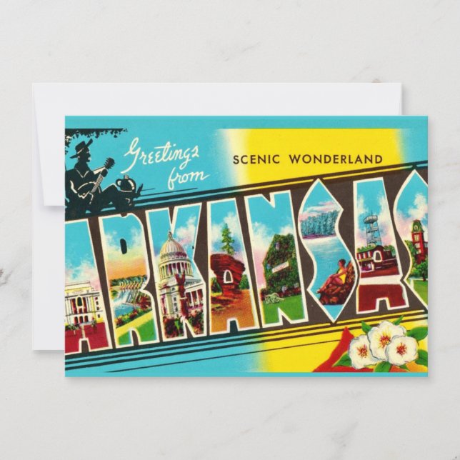 Coloré Arkansas Salutation Moving Faire-part (Devant)