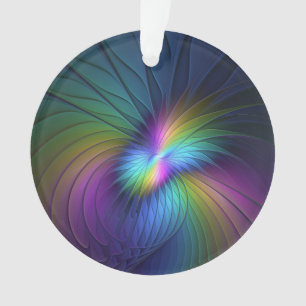 Coloré Avec Bleu Moderne Art Fractal Abstrait